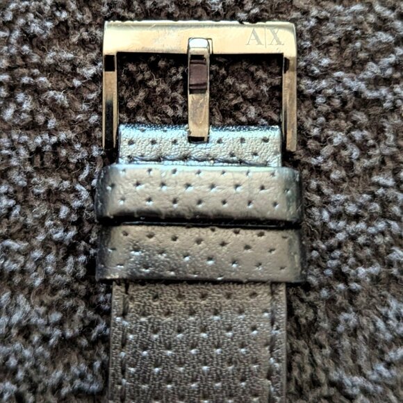 Armani Exchange Men's Quartz Watch with a Black Leather Band - AX1199 - Picture 7 of 8